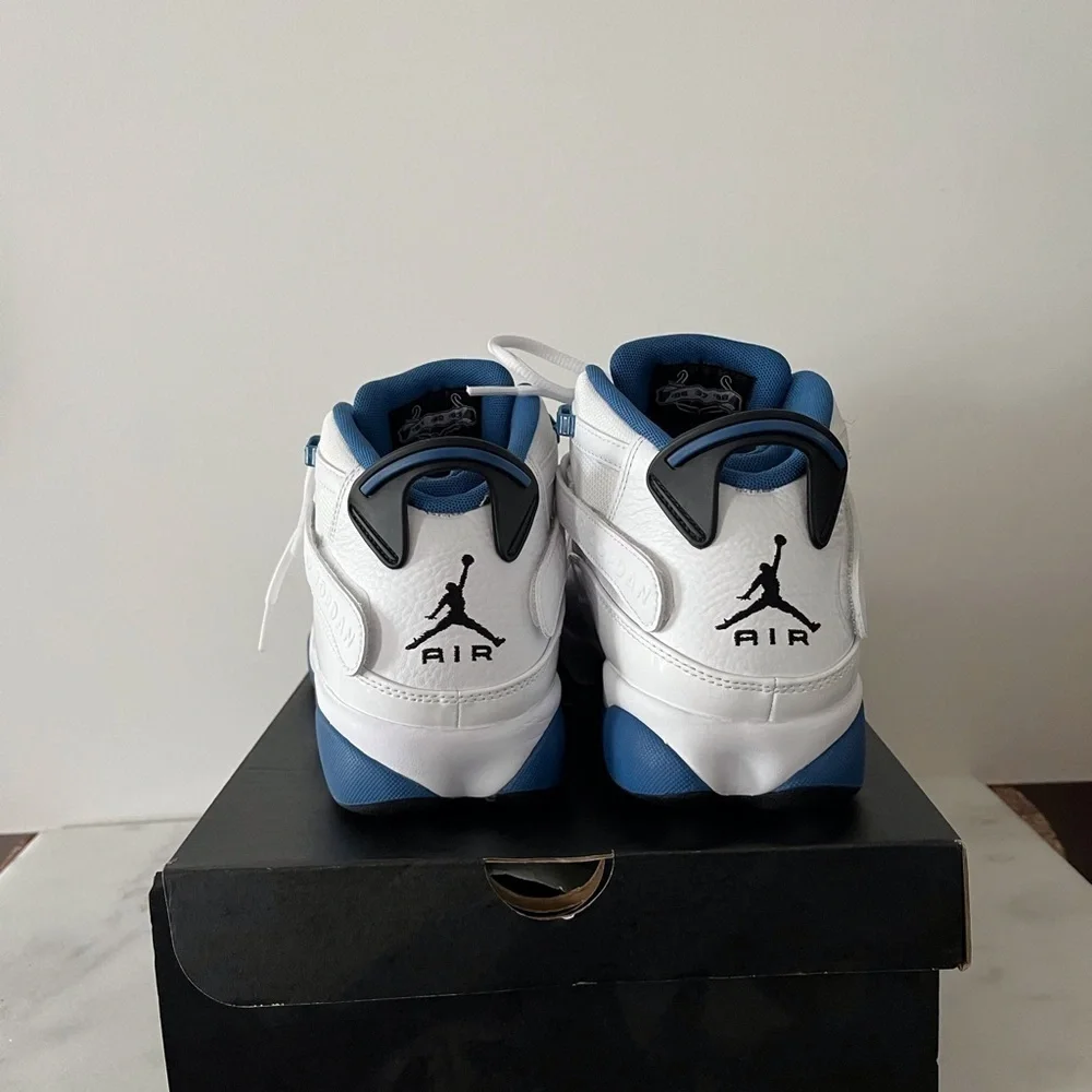 Nike Air Jordan 6 Rings White Marina Blue | size 10| 322992 114